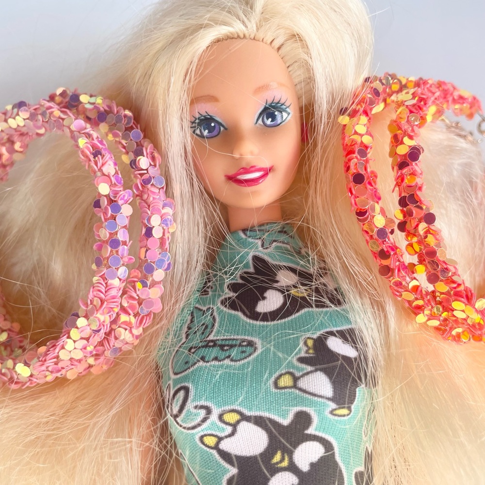 NWT Sequin Colorful Hoop Earrings